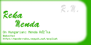 reka menda business card